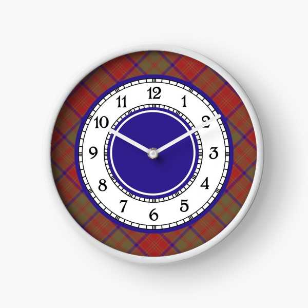 Crieff District tartan wall clock