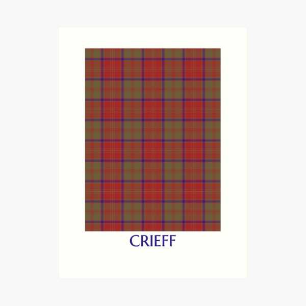 Crieff District tartan art print