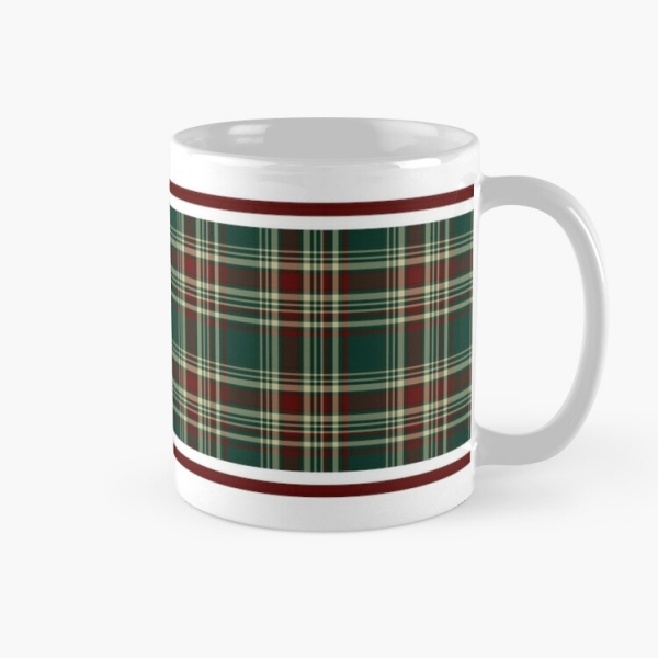 Dark Christmas plaid classic mug