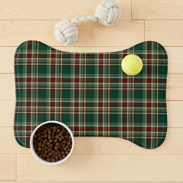 Dark Christmas plaid pet mat