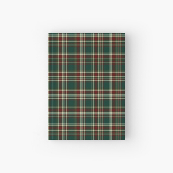 Dark Christmas plaid hardcover journal