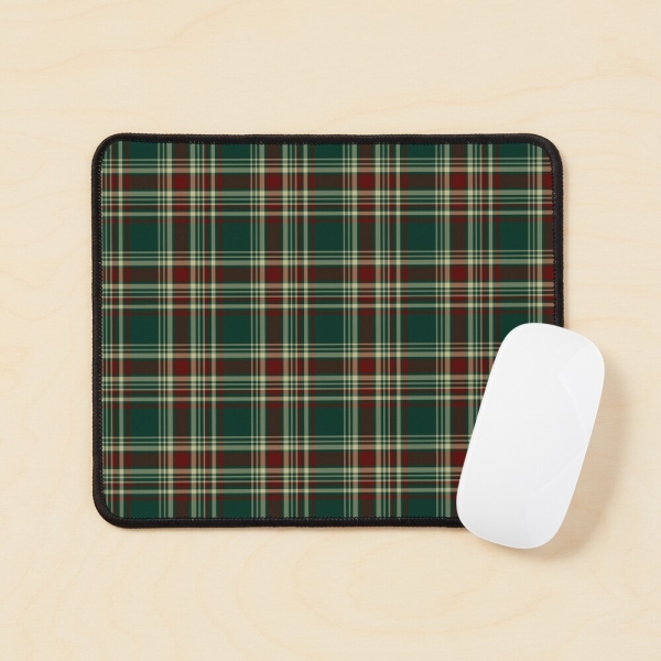 Dark Christmas plaid mouse pad