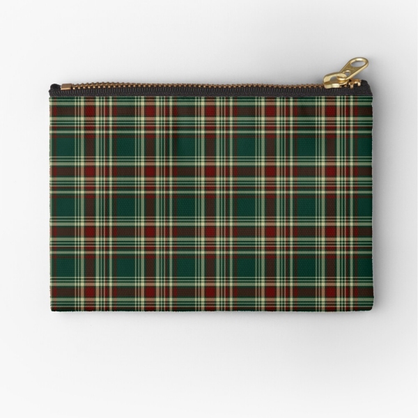 Dark Christmas plaid accessory bag