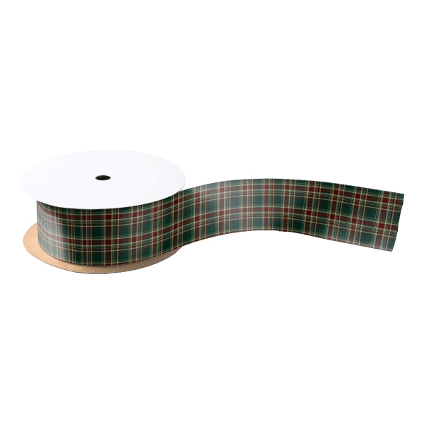 Dark Christmas plaid ribbon