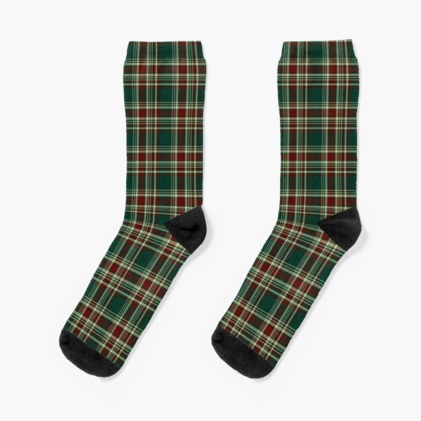 Dark Christmas Plaid Socks