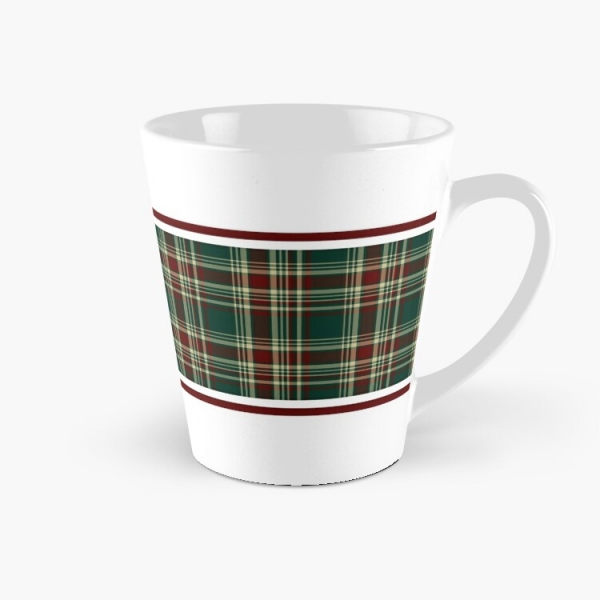 Dark Christmas plaid tall mug