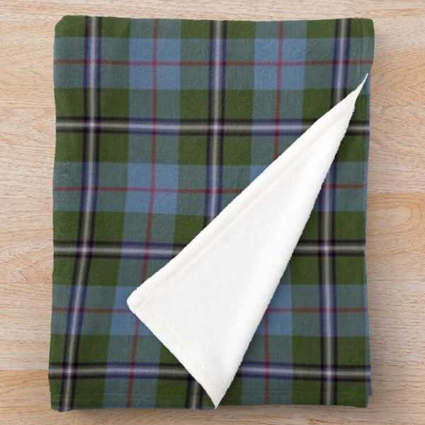 Royal Deeside District tartan fleece throw blanket