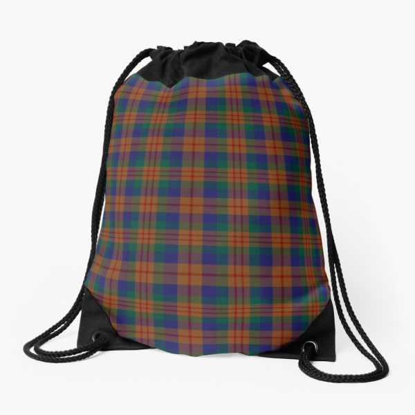 Dorward tartan drawstring bag