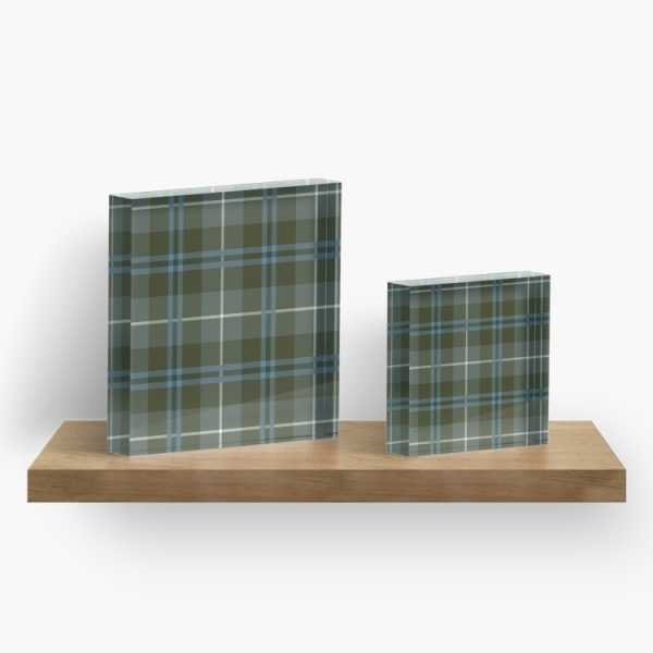 Douglas Weathered tartan acrylic block