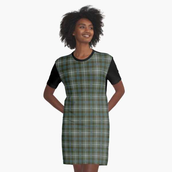 Douglas Weathered tartan tee shirt dress