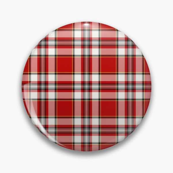 Drummond Dress tartan pinback button