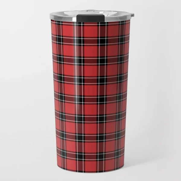 Dunbar District tartan travel mug