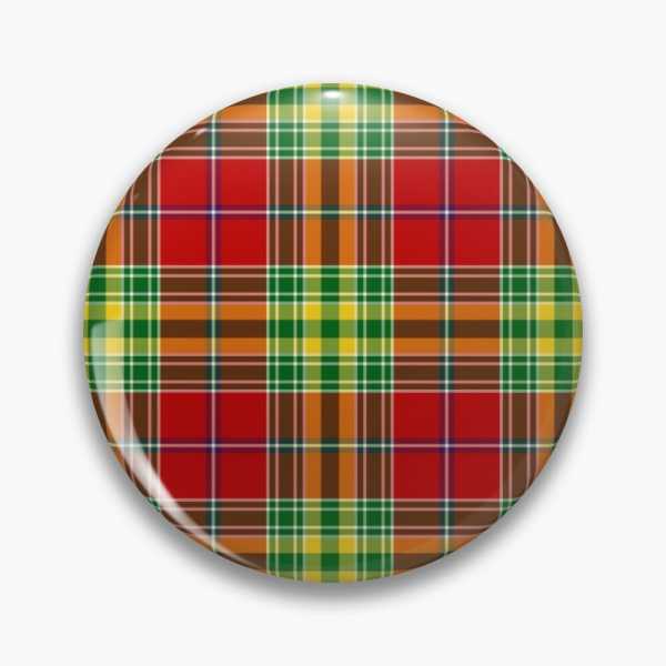 Dunblane District tartan pinback button