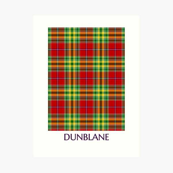 Dunblane District tartan art print