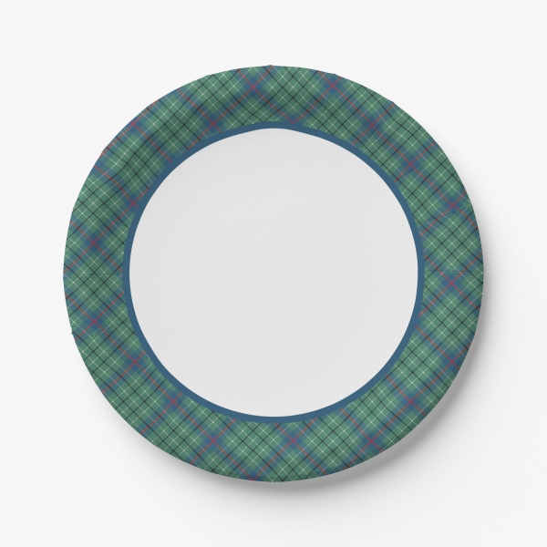 Duncan Ancient tartan paper plate