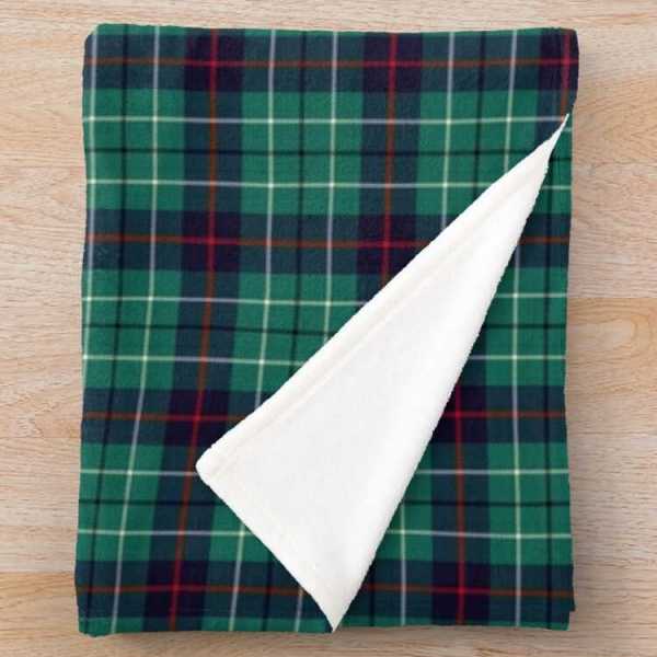 Duncan Modern tartan fleece throw blanket