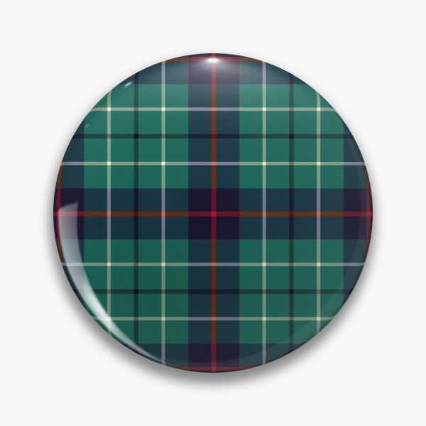 Duncan Modern tartan pinback button