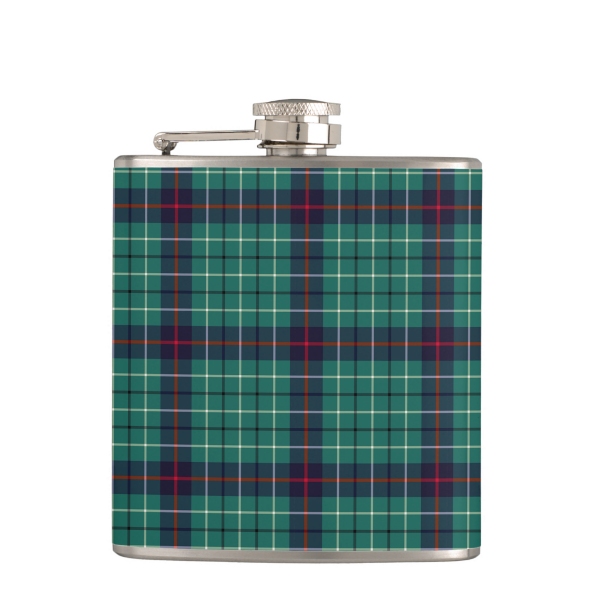 Duncan Modern tartan hip flask