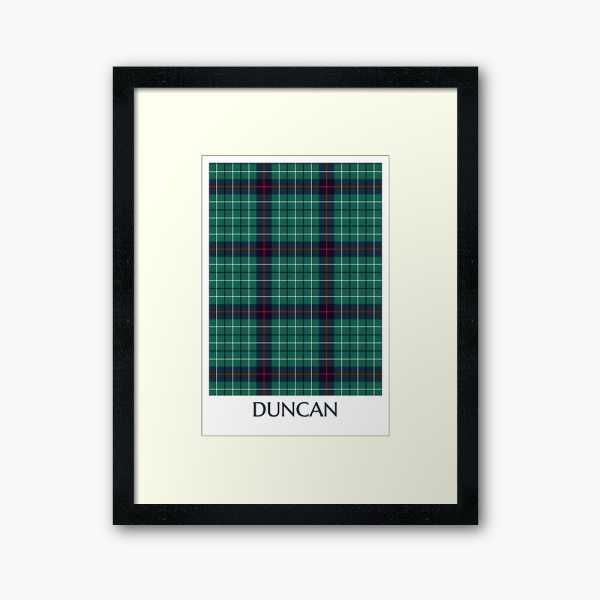 Duncan Modern tartan framed print