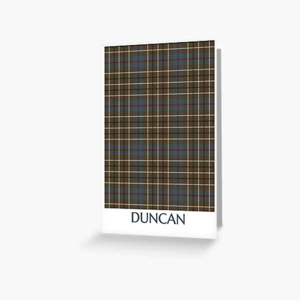 Clan Duncan Weathered Tartan Card