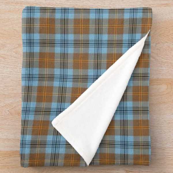 Falkirk District tartan fleece throw blanket