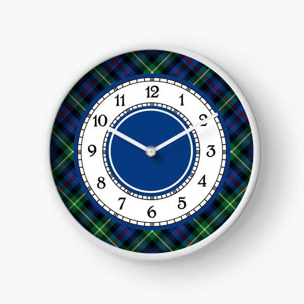 Farquharson tartan wall clock