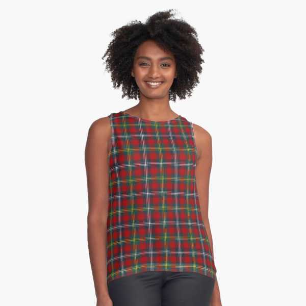 Foster tartan sleeveless top