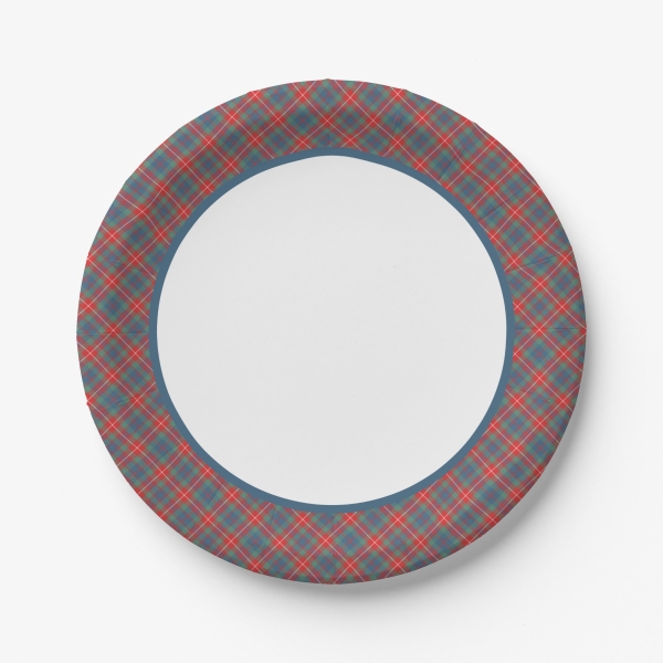 Clan Fraser Ancient Tartan Paper Plates