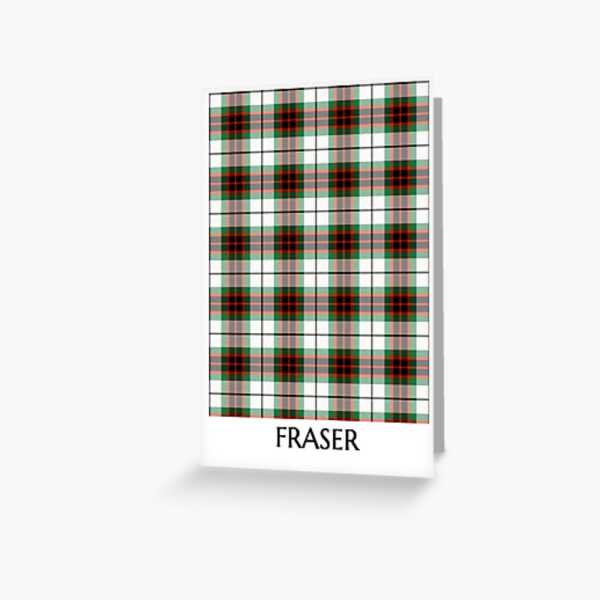 Clan Fraser Dress Tartan Card
