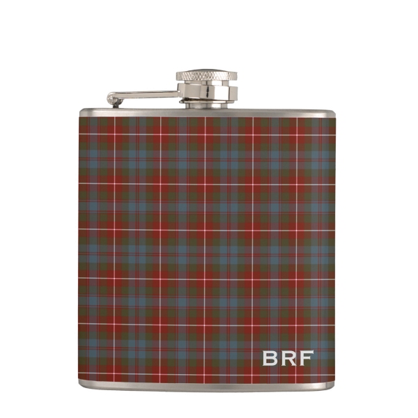 Fraser Weathered tartan hip flask