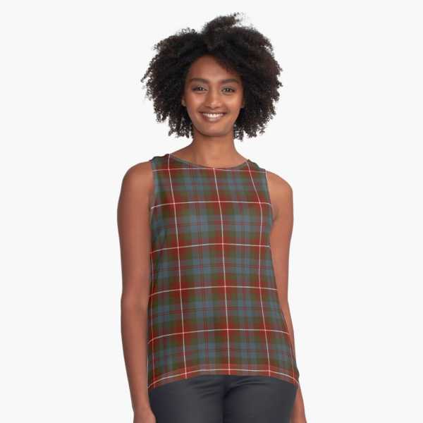 Fraser Weathered tartan sleeveless top