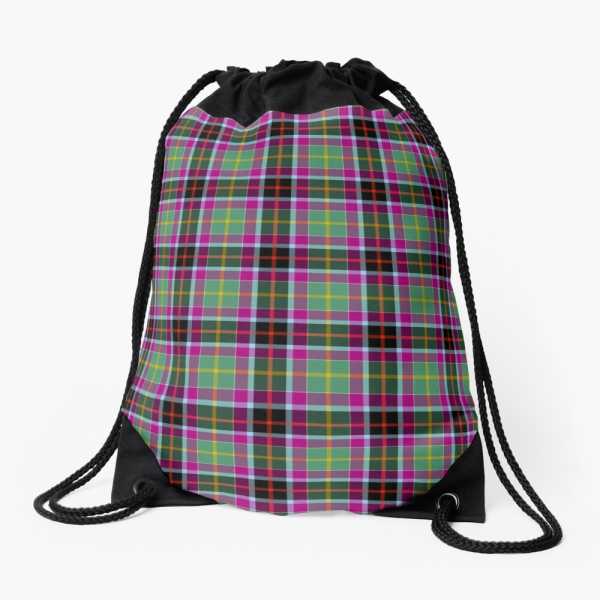 Galawater Ancient District tartan drawstring bag