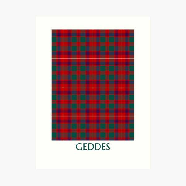 Geddes tartan art print