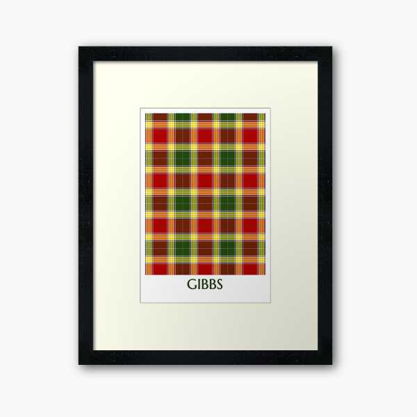 Gibbs tartan framed print