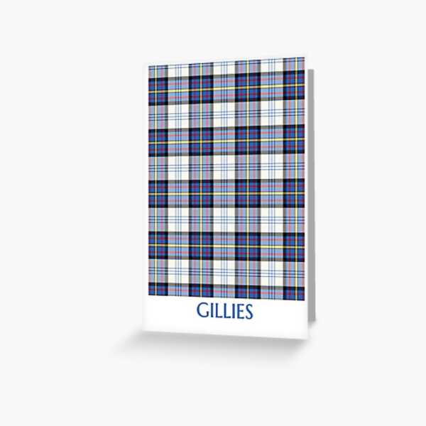 Gillies Blue Dress tartan greeting card