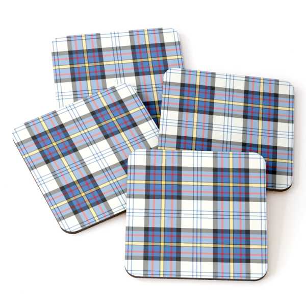 Gillies Blue Dress tartan beverage coasters