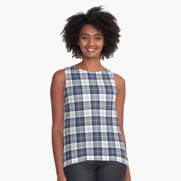 Gillies Blue Dress tartan sleeveless top