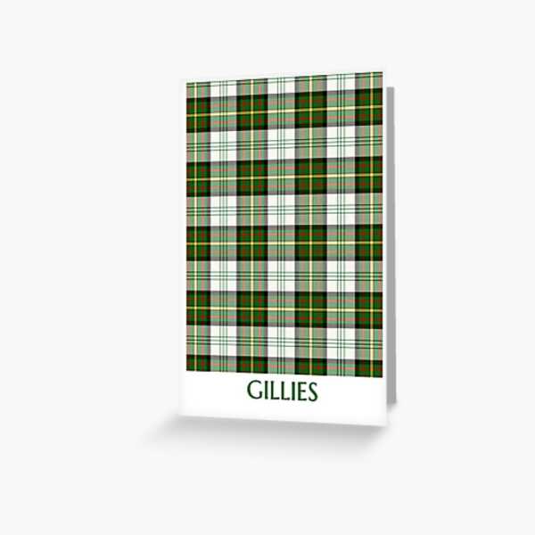 Gillies Green Dress tartan greeting card