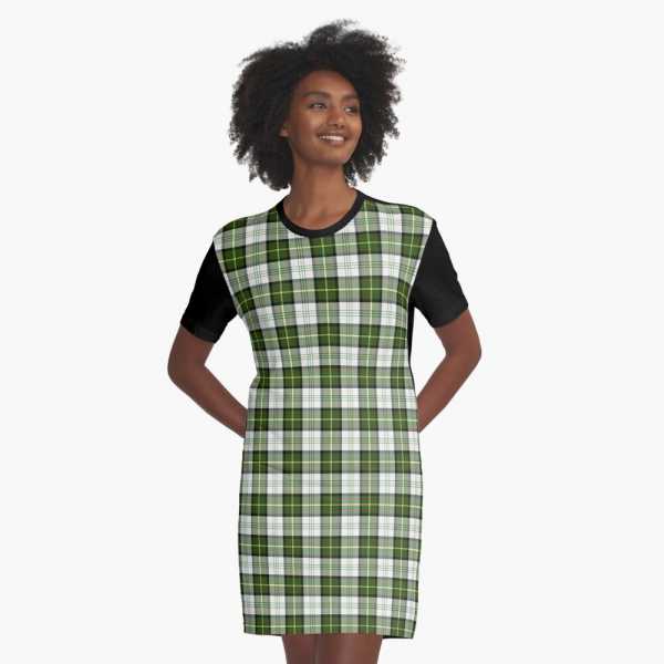 Gillies Green Dress tartan tee shirt dress