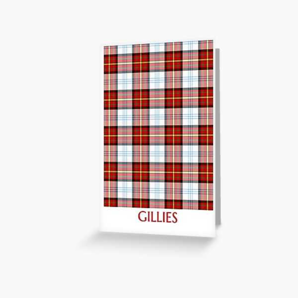 Gillies Red Dress tartan greeting card