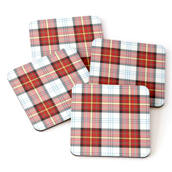 Gillies Red Dress tartan beverage coasters