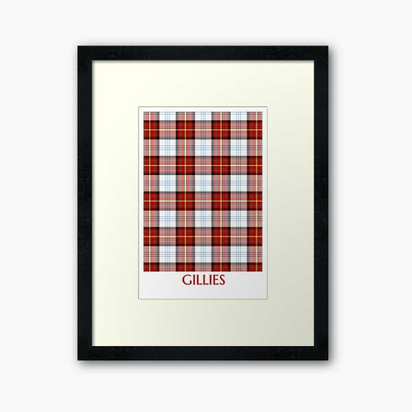 Gillies Red Dress tartan framed print