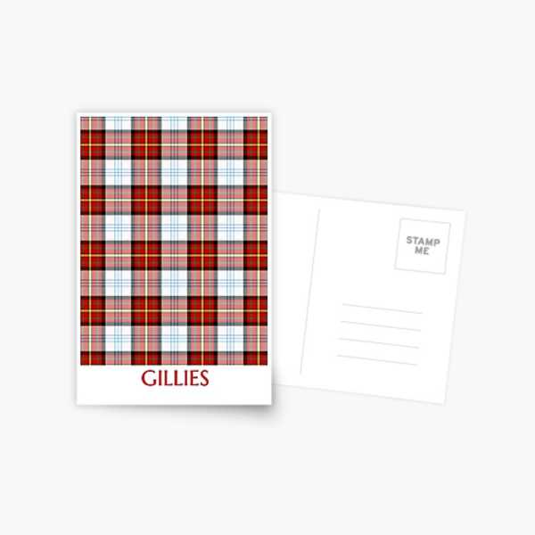 Gillies Red Dress tartan postcard