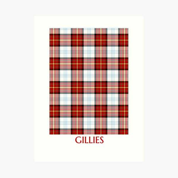 Gillies Red Dress tartan art print