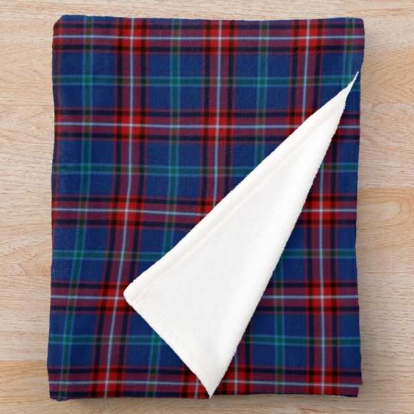 Glenn tartan fleece throw blanket