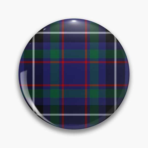 Grainger tartan pinback button