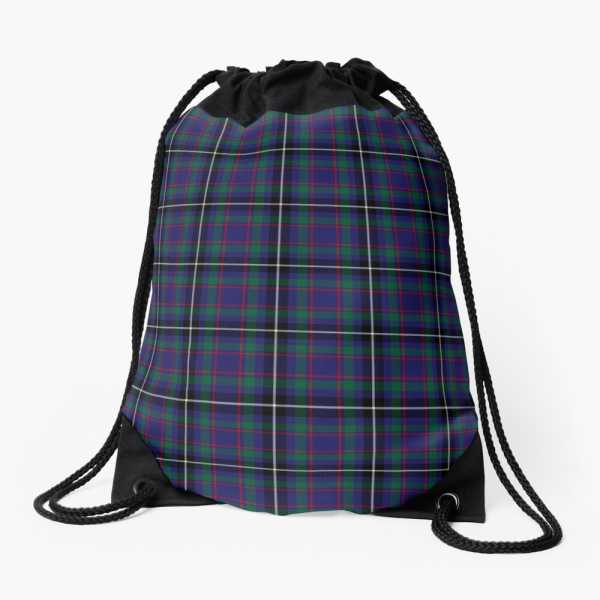 Grainger tartan drawstring bag