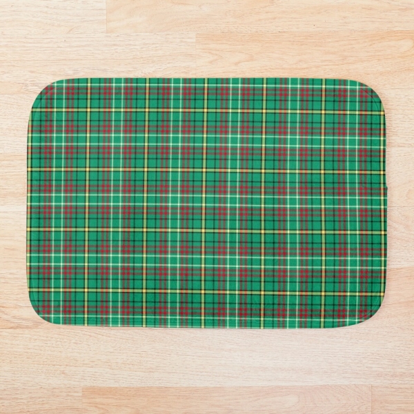Green Retro Christmas plaid floor mat