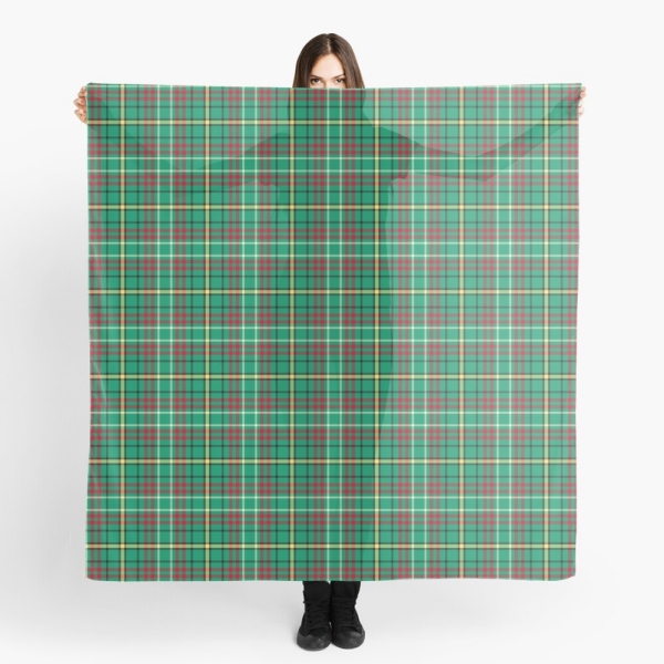 Green Retro Christmas plaid scarf