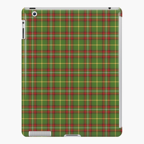 Green Christmas plaid iPad case
